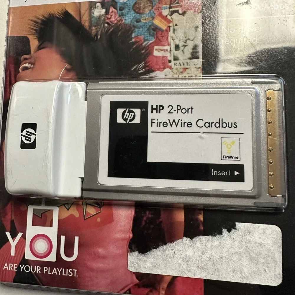 HP 2 Port Fire Wire Cardbus for iPod 2005 NEW NOS